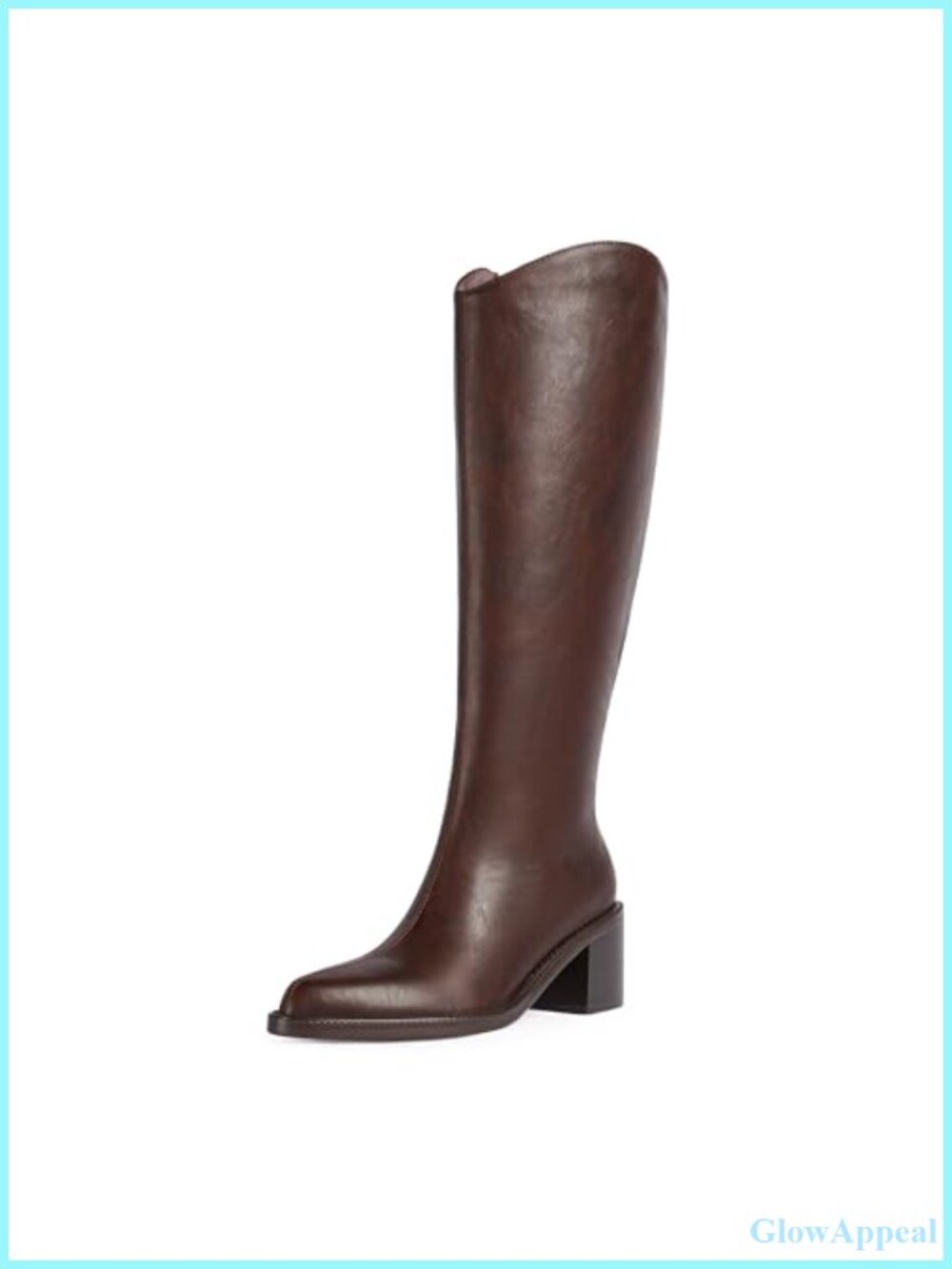 Knee High Boots Pointed Toe Chunky Block Heel Faux Suede Tall Boots